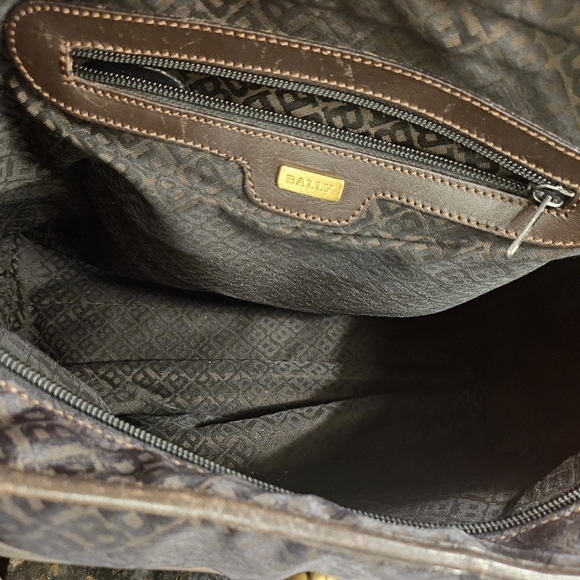 Bally Brown Monogram Canvas Tote - Picture 6 of 7